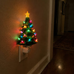 Vintage Christmas Tree Night Light